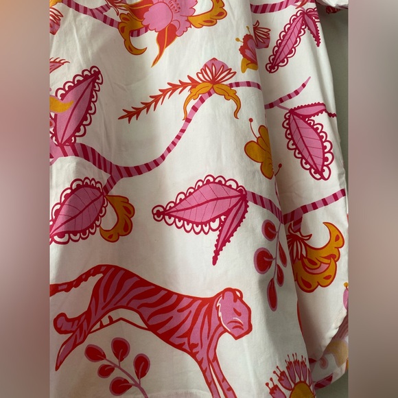 NWOT SHERIDAN FRENCH rhodes dress in pink tiger size M - Picture 13 of 14